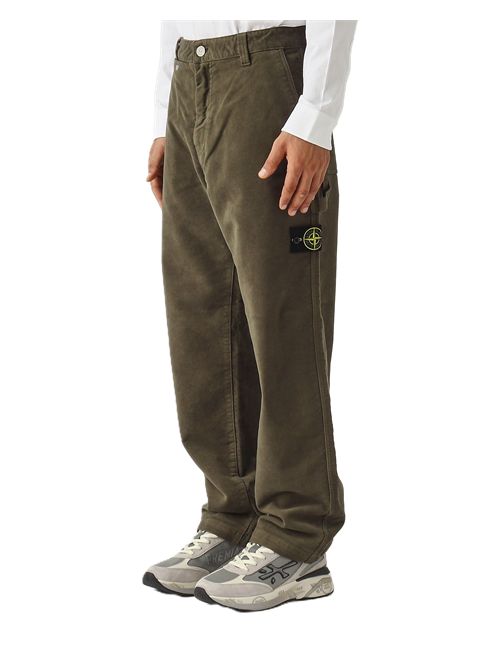 STONE ISLAND Pantaloni in velluto organico Stone Island | K2S153100023S00228V0054 MILITARY GREEN